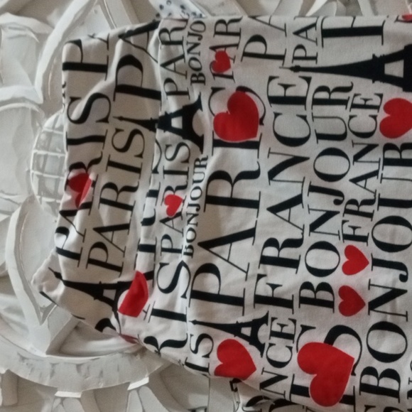 LulaRoe Women's SZ TC Paris Eiffel Tower 🗼 Valentine ❤️ Soft Comfy Leggings - Picture 7 of 10